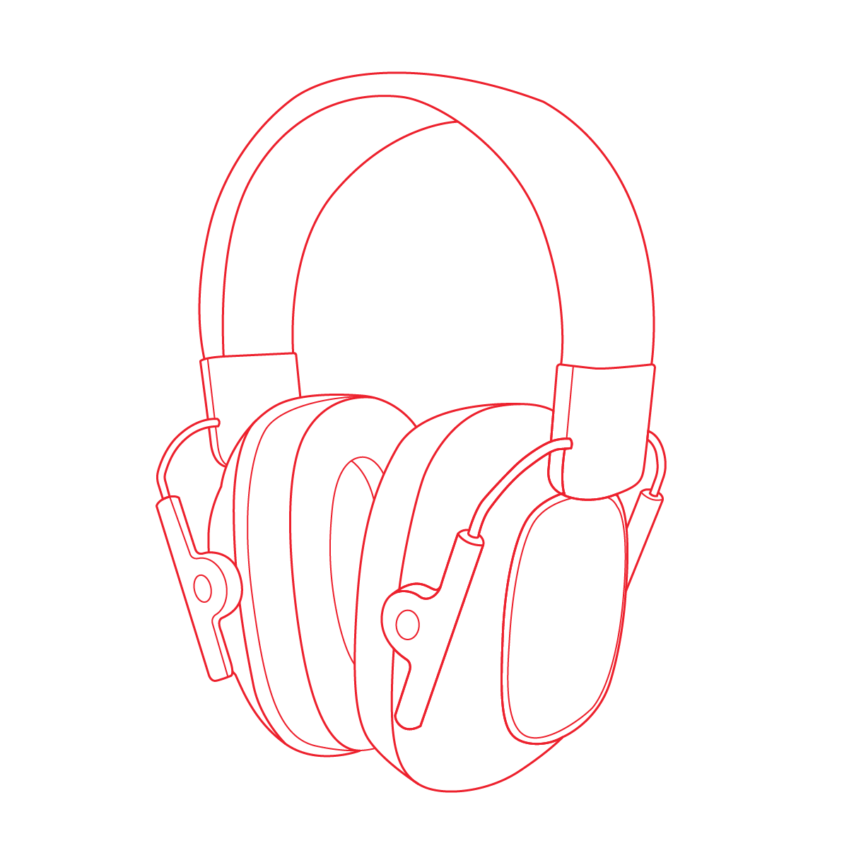 earmuff technical illustration